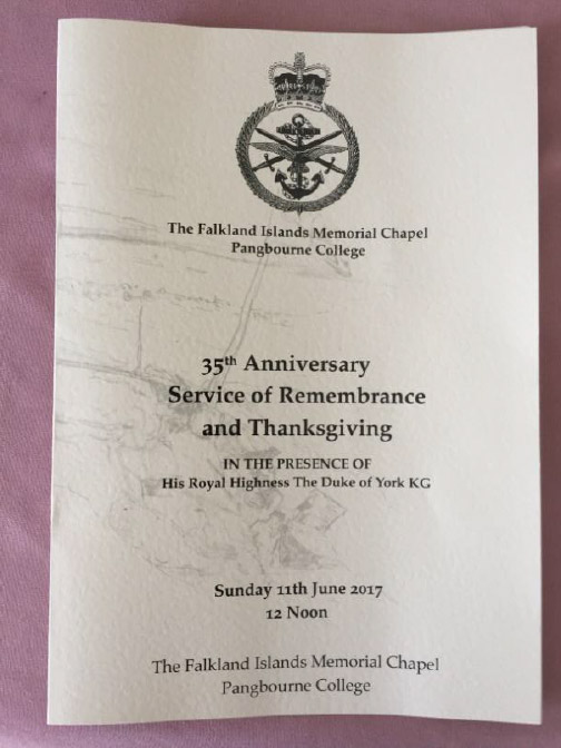 Order of Service for the Remembrance Service